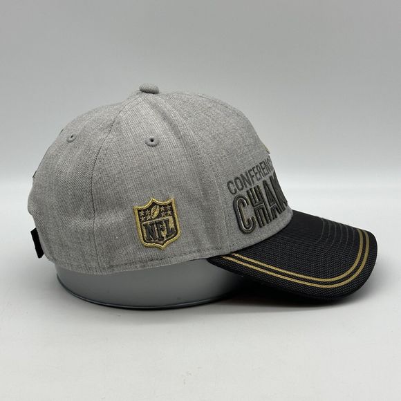 Carolina Panthers Hat Cap Mens Gray Adjustable Super Bowl 50 Conference Champs - Picture 7 of 12